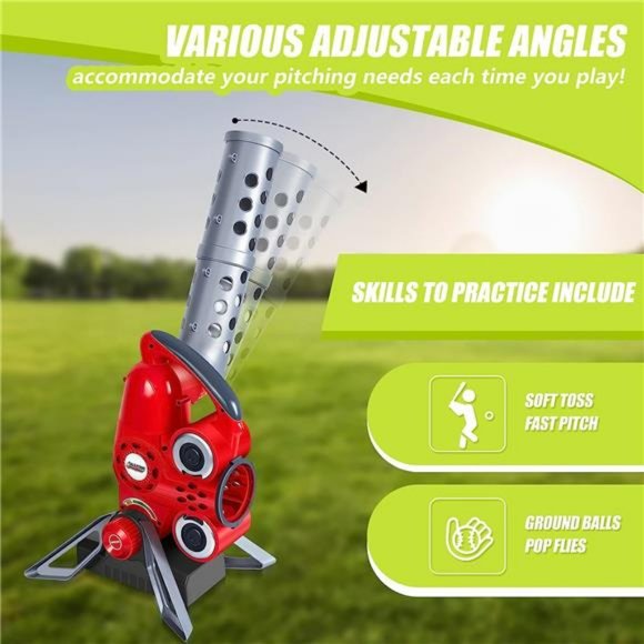 Baseball Pitching Machine Powered Battery Sports Baseball Launcher - Picture 4 of 7